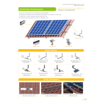 Tile Roof Solar Mounting System, Shingle Tile Roof Mounting System,Solar Shingle Roof Mounting System Tile